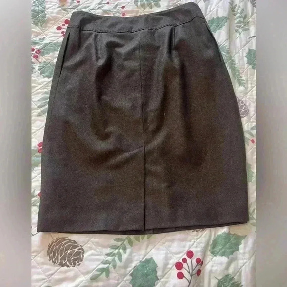 VTG Brook Brothers 100% wool dark brown pencil skirt vitale barberis canonicalo - Picture 8 of 8